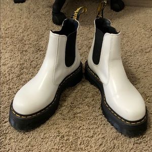 White Platform Doc Martens